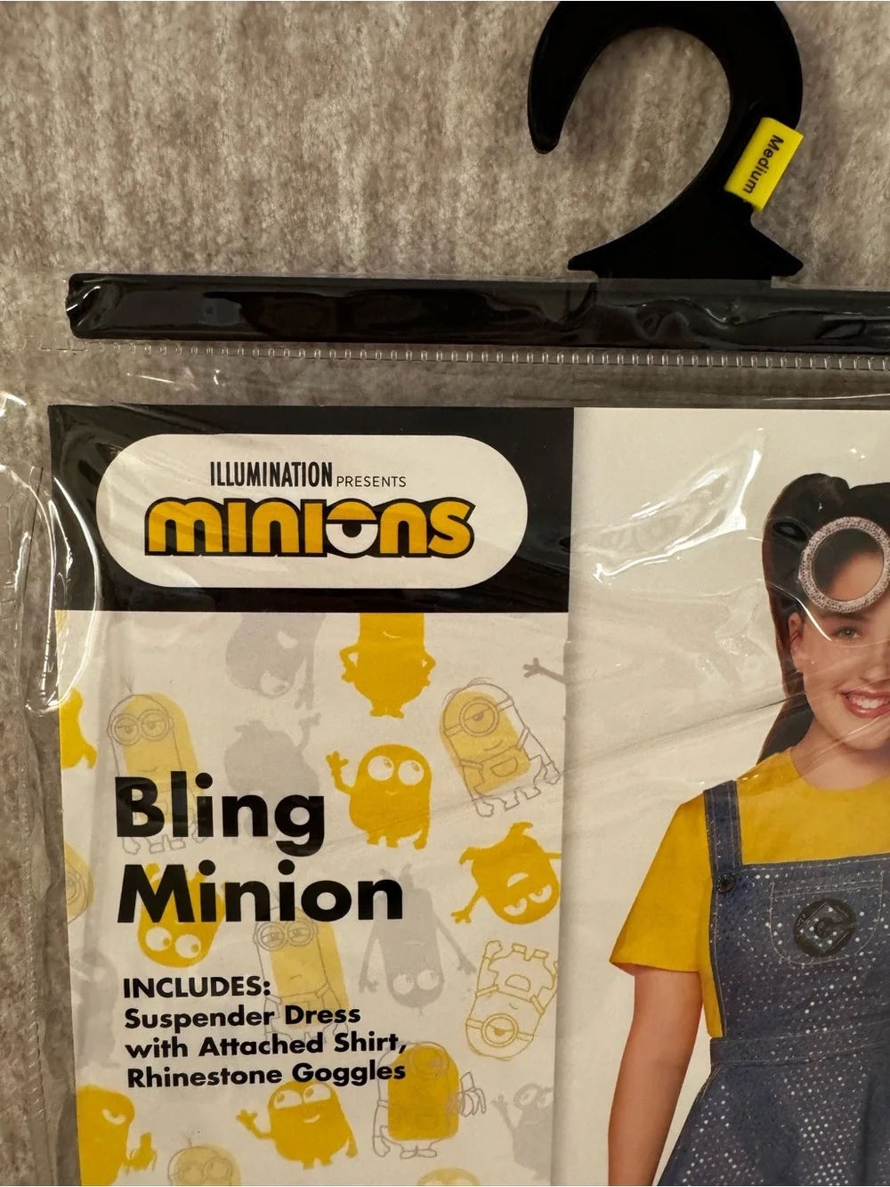 Spirit Halloween - Bling Minion Girls Yellow & Blue Costume